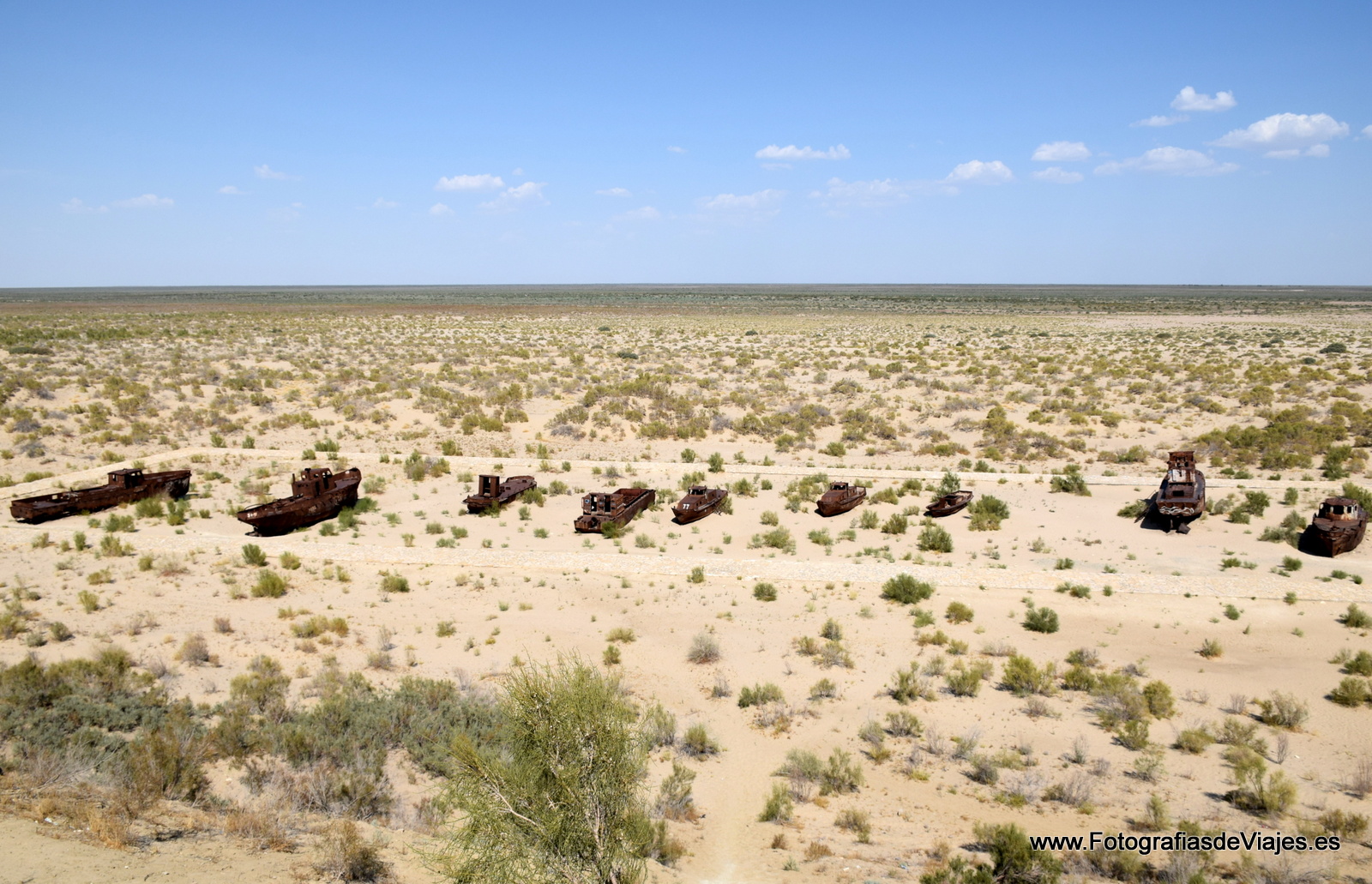 Cementerio de barcos en Moynaq, Mar de Aral