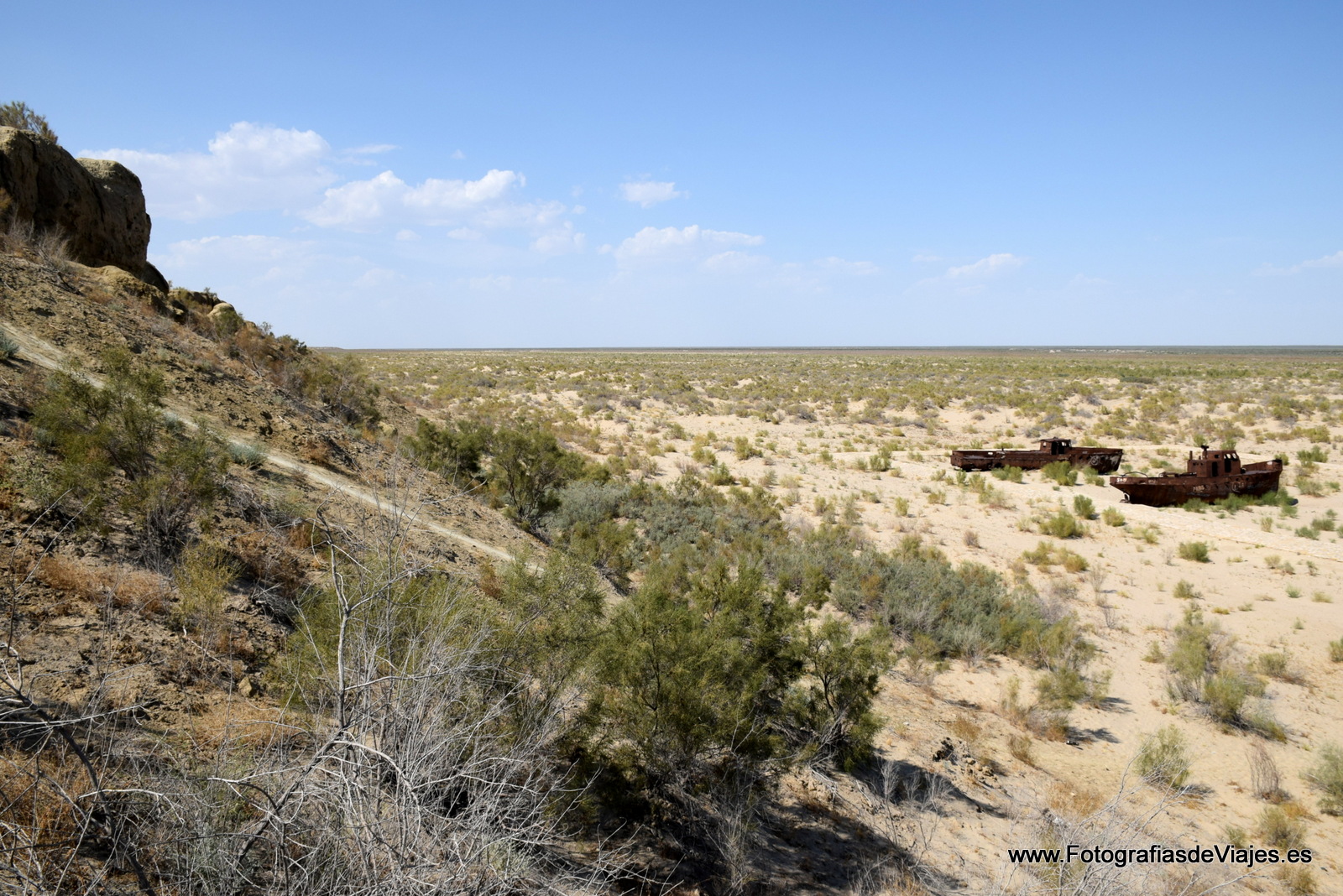 Cementerio de barcos en Moynaq, Mar de Aral