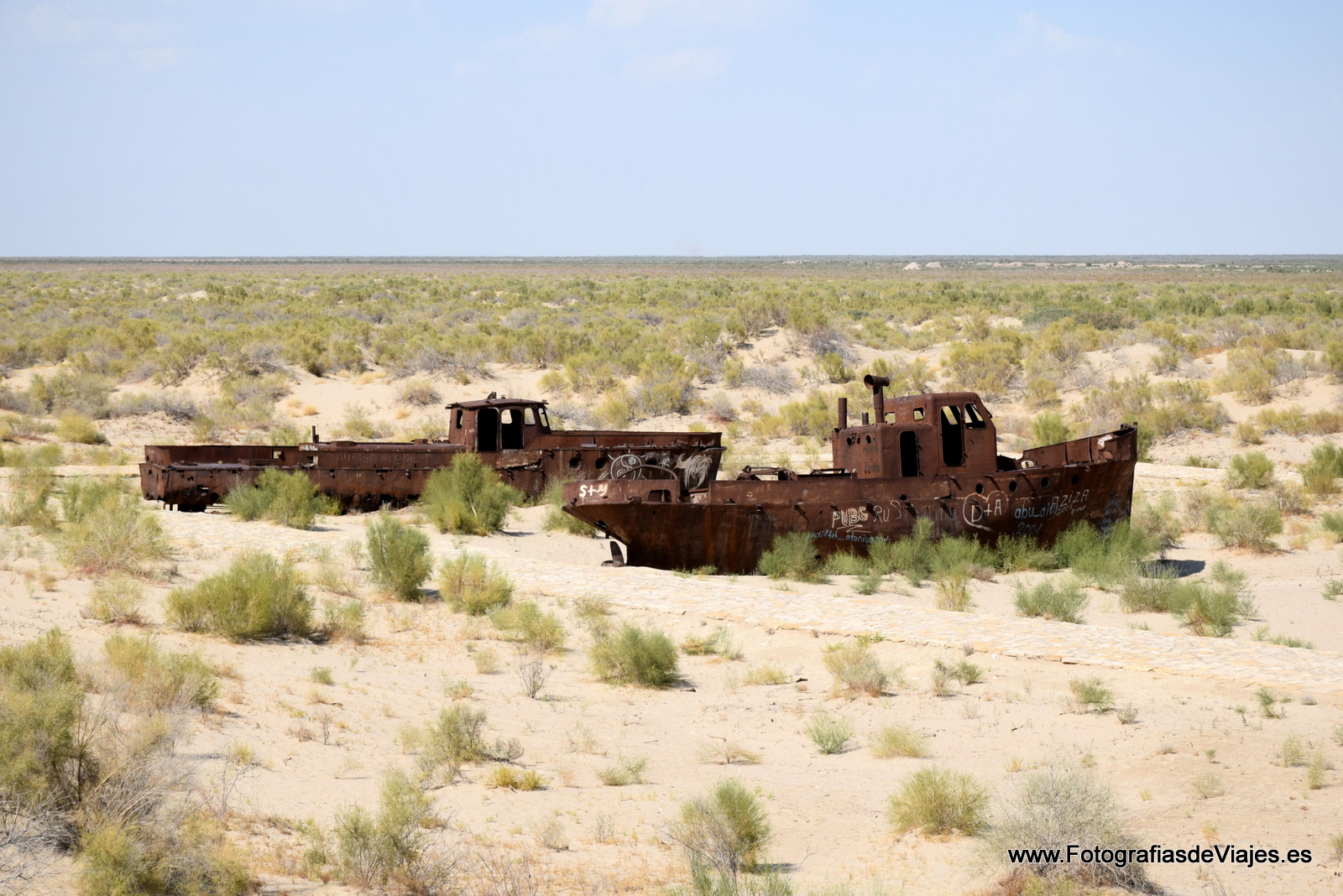 Cementerio de barcos en Moynaq, Mar de Aral