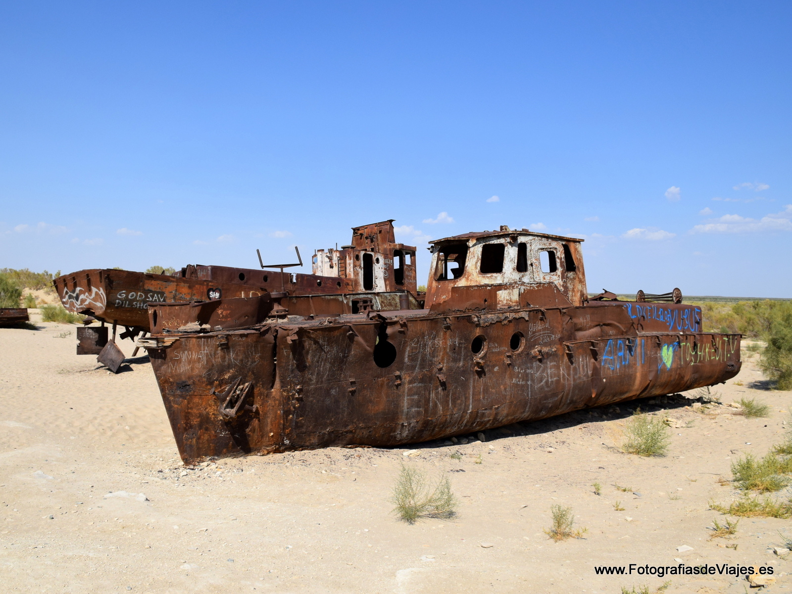 Cementerio de barcos en Moynaq, Mar de Aral