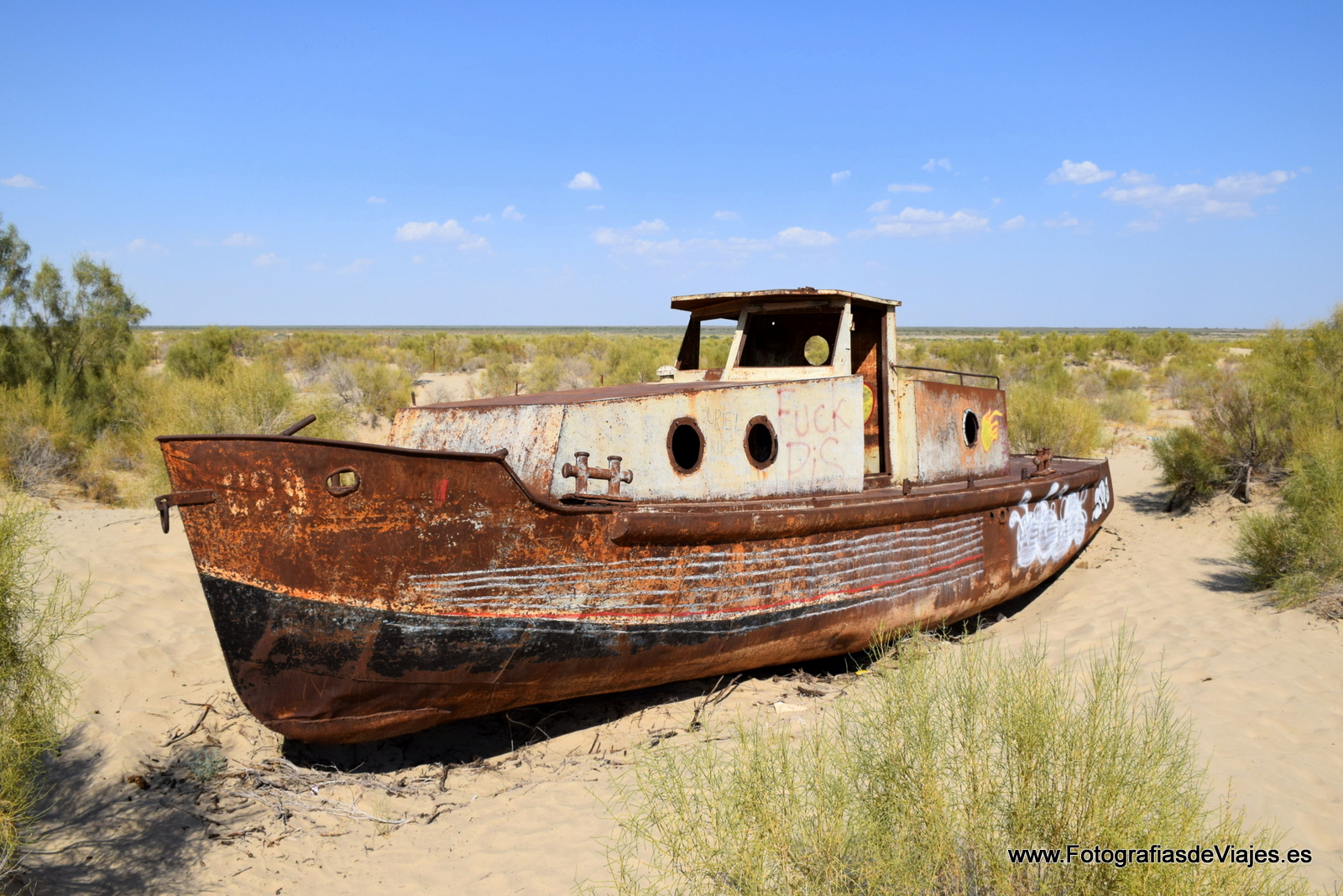 Cementerio de barcos en Moynaq, Mar de Aral