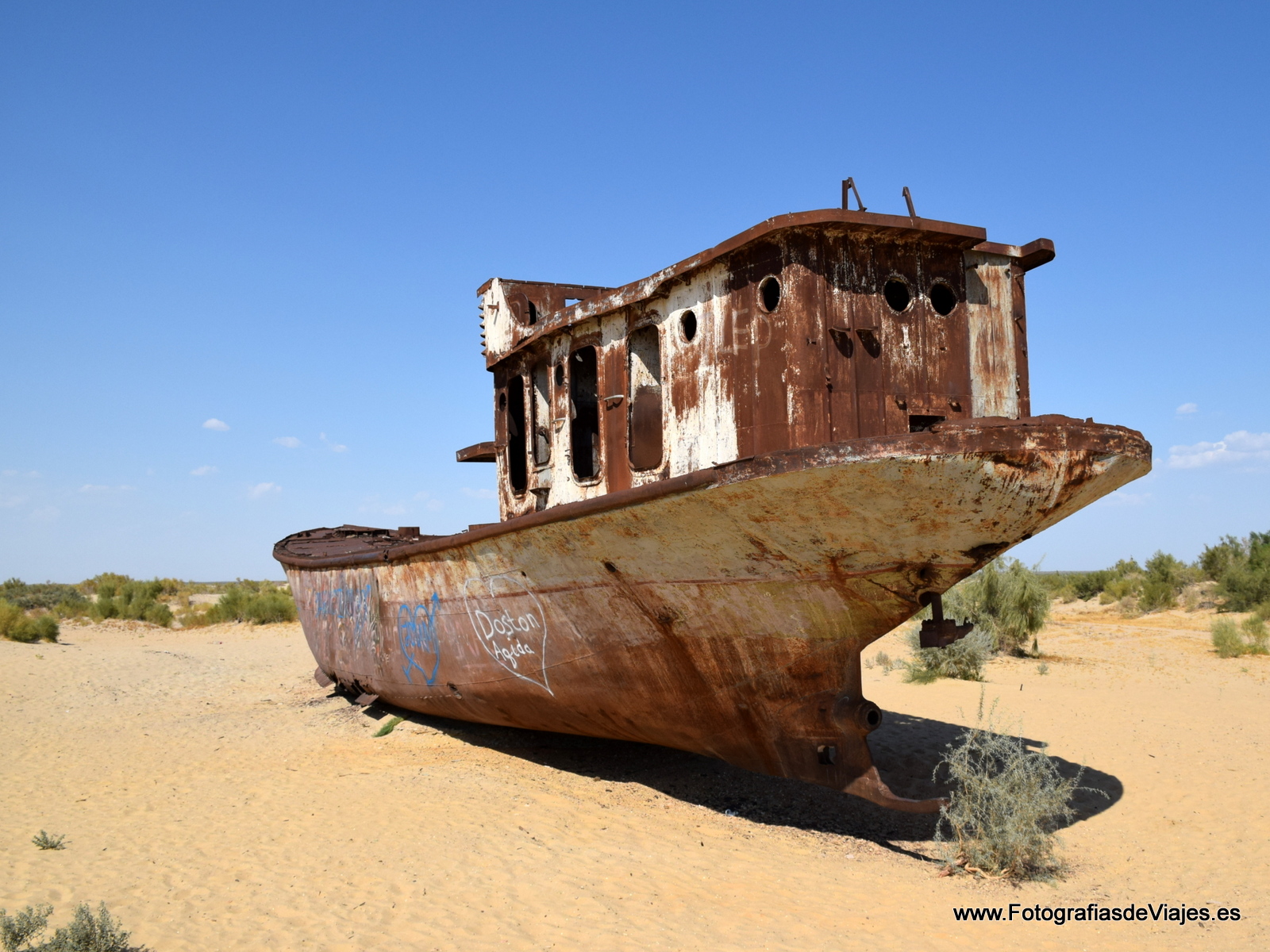 Cementerio de barcos en Moynaq, Mar de Aral