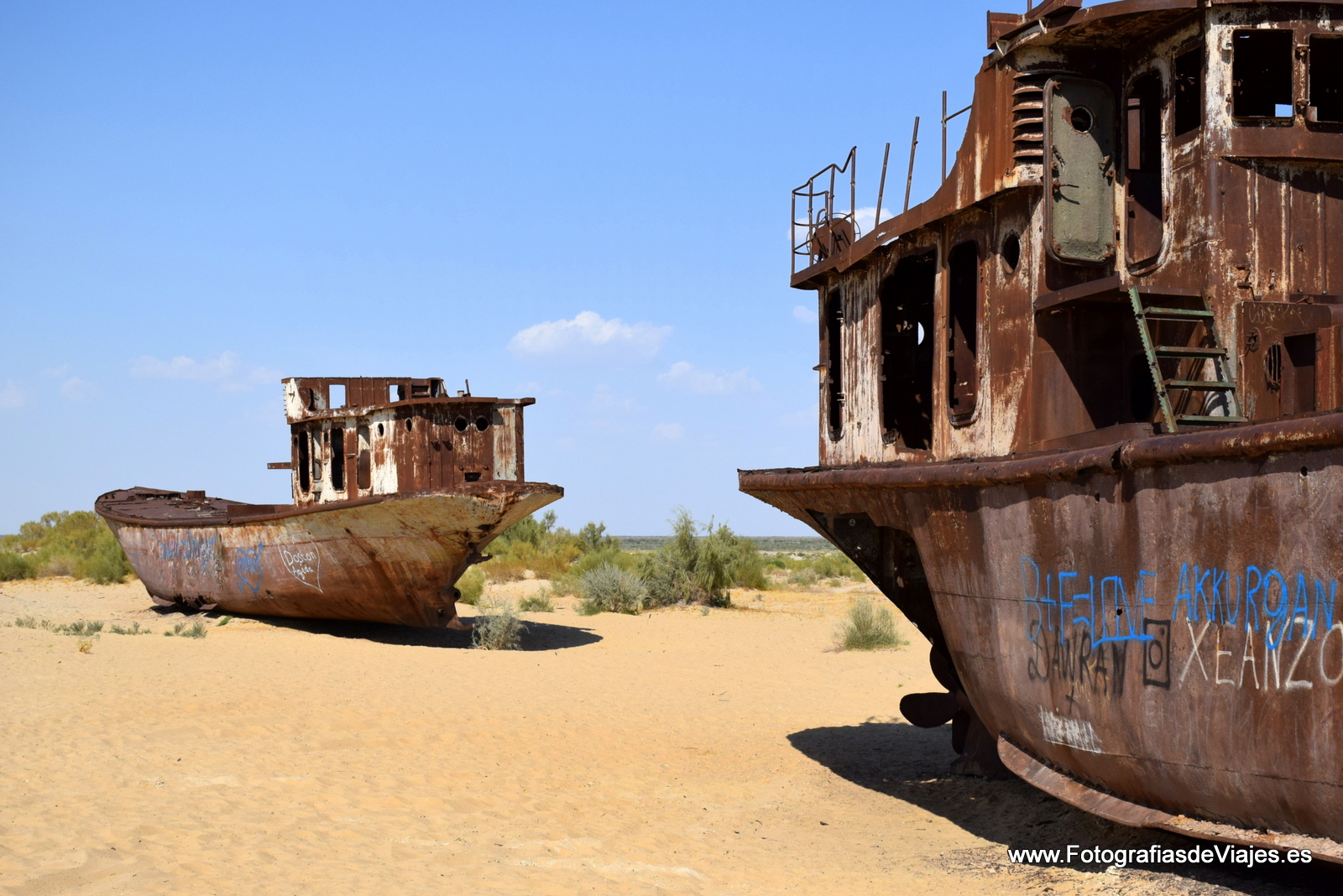 Cementerio de barcos en Moynaq, Mar de Aral