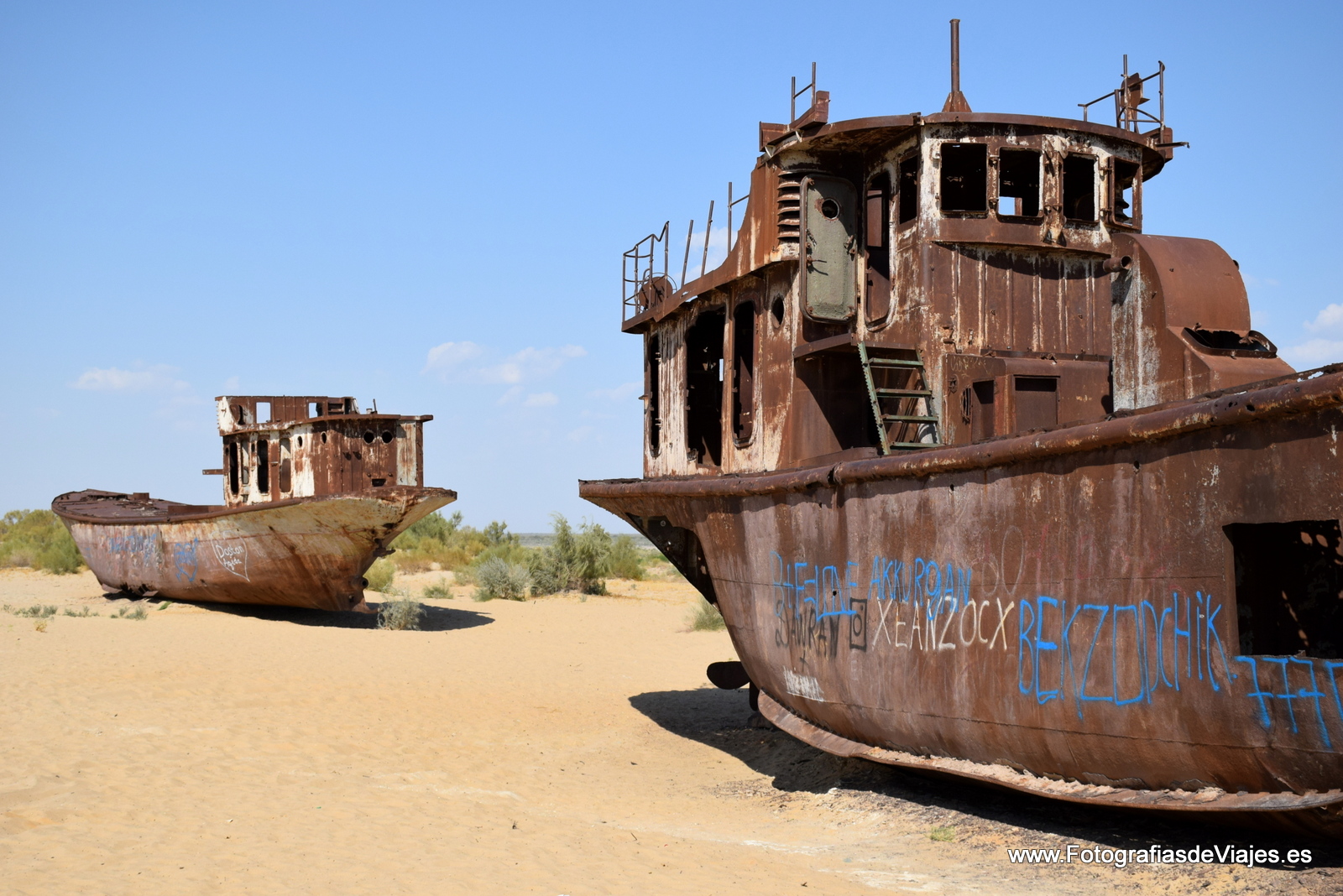 Cementerio de barcos en Moynaq, Mar de Aral