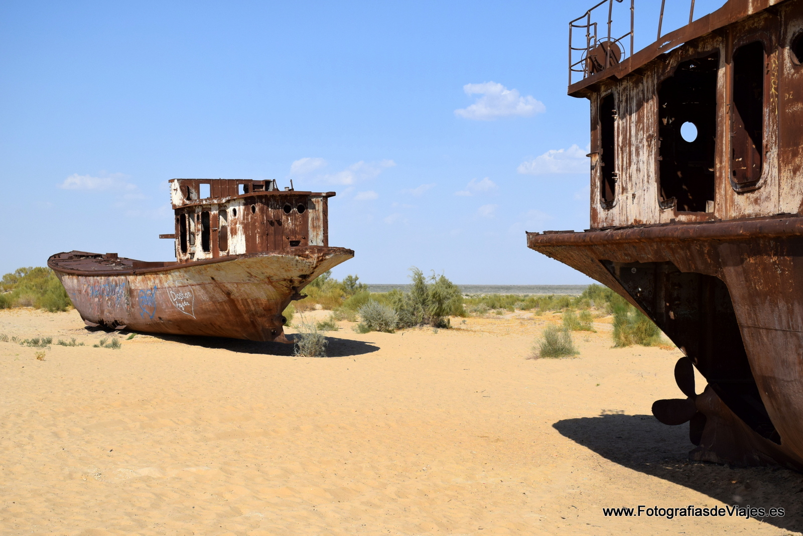 Cementerio de barcos en el Mar de Aral