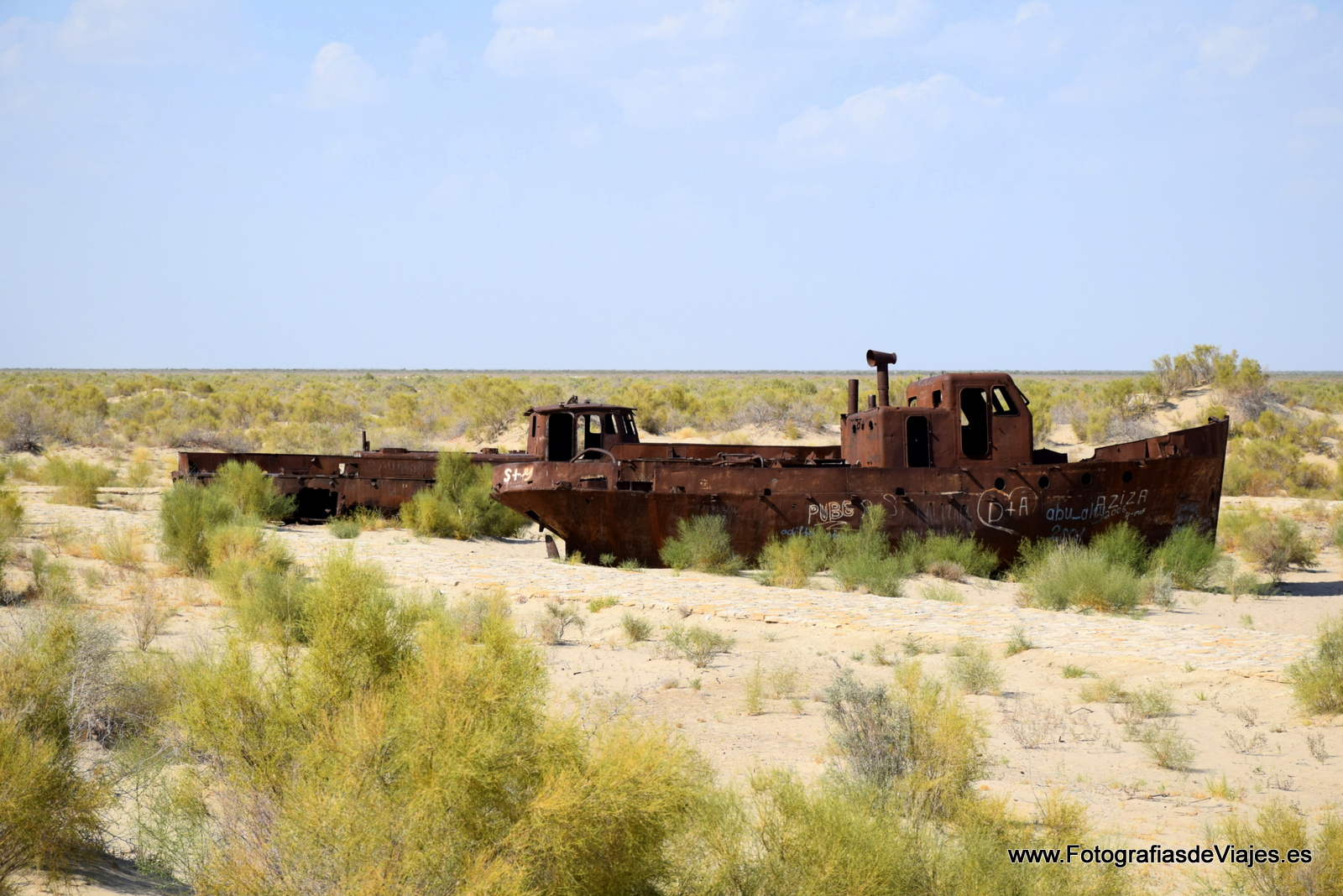 Cementerio de barcos en Moynaq, Mar de Aral