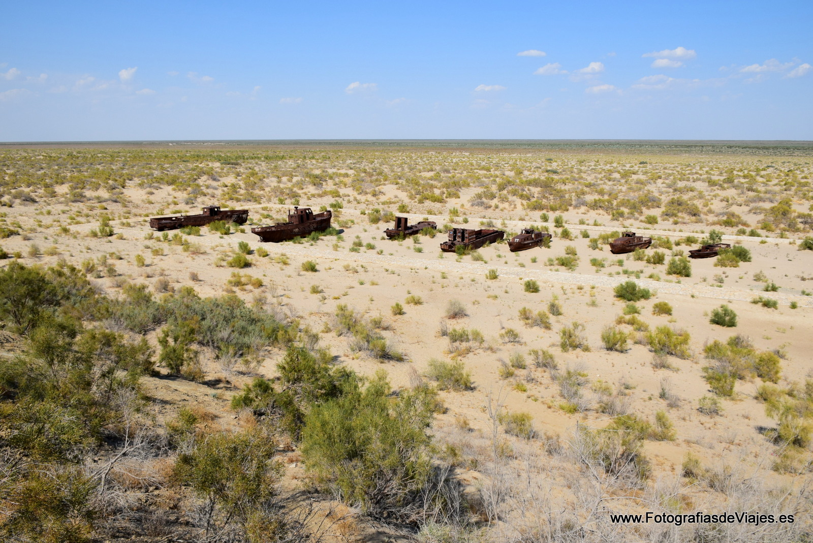 Cementerio de barcos en Moynaq, Mar de Aral