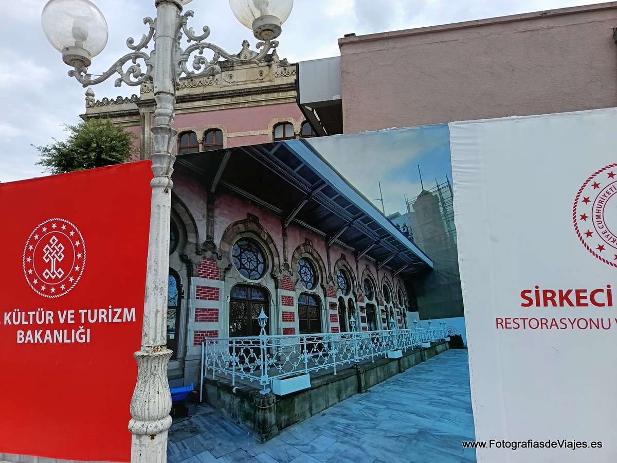 Obras en la estación de Sirkeci en Estambul