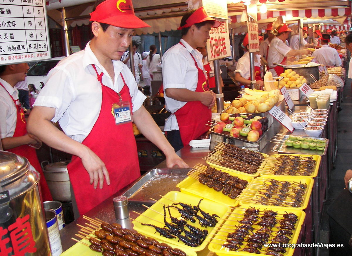 Mercado tradicional en Pekín, China