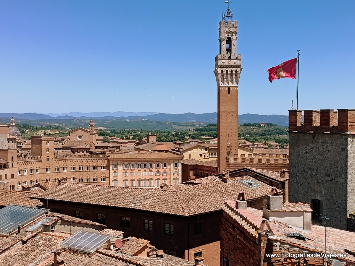 Vistas de Siena y de la Toscana