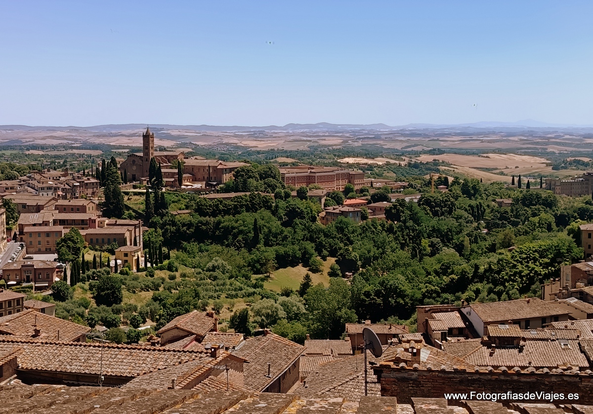Vistas de Siena y de la Toscana
